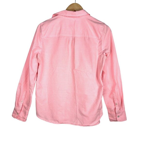 J.Crew Paisley embroidered striped shirt Pink core sz 8 - Picture 3 of 7